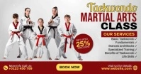 Taekwondo Martial Arts Class Facebook Shared Image template