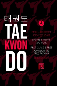 Taekwondo Poster Póster template