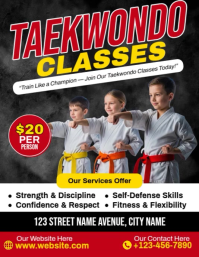 Taekwondo Self-Defense Training Flyer (US Letter) template