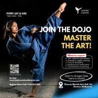 Taekwondo teacher poster Сообщение Instagram template