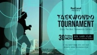 Taekwondo Tournament Digital Display Video Facebook 封面视频 (16:9) template