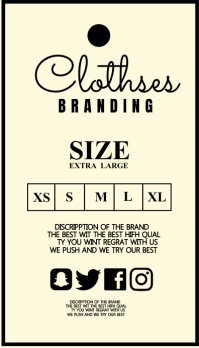 Tag price Business Card template