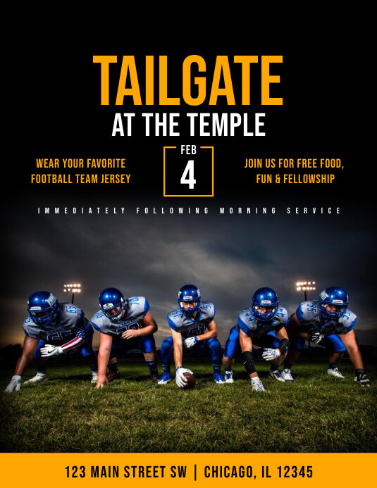 Tailgate @ the Temple Рекламная листовка (US Letter) template