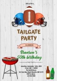 Tailgate invitation A6 template