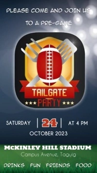 Tailgate party instagram story template