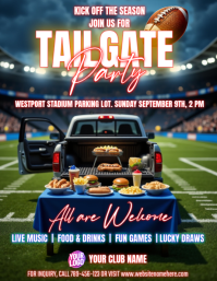 Black Tailgate Party Pamflet Template