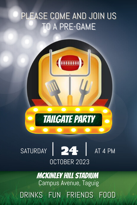 Tailgate Party Poster Template PosterMyWall