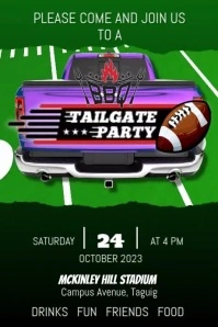 Tailgate party poster template