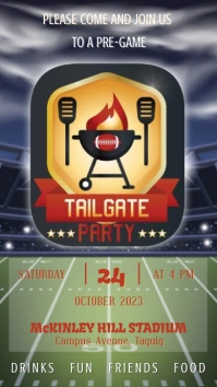 Tailgate party poster instagram story Instagram-Story template