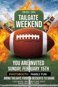 Tailgate Weekend Event Poster Video โปสเตอร์ template
