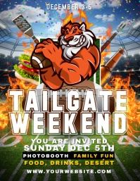 Tailgate Weekend Flyer tiger template 传单(美国信函)