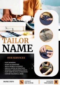 Tailor poster A4 template