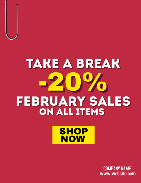 Take a break flyer sales advertisement Template | PosterMyWall