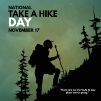 Take a hike day Instagram Greeting Template