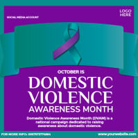 Roxo Domestic Violence Awareness Iphosti le-Instagram Template