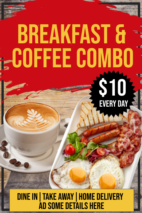 Take away Poster template