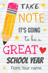 White Back to School Ishidi elingu 4' × 6' Template