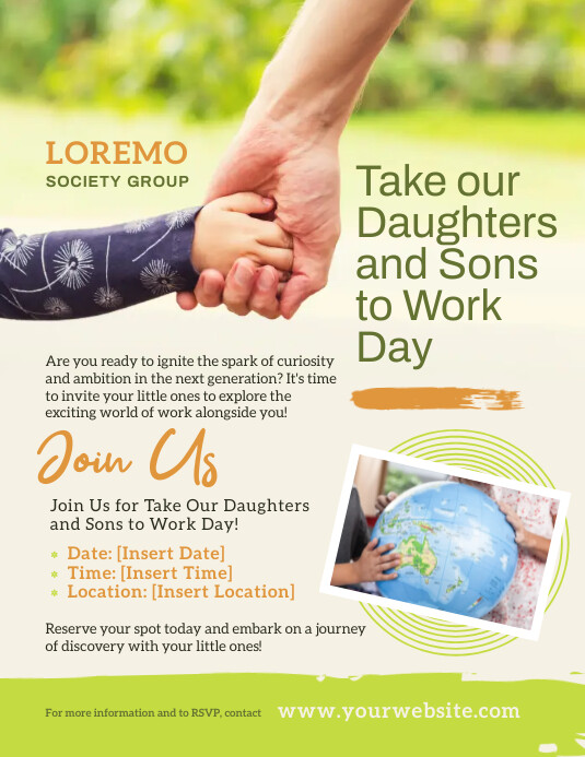 Take our Daughters and Sons to Work Day Flyer Template PosterMyWall