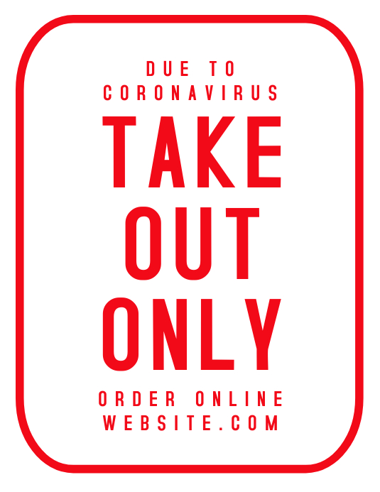 Take Out Flyer (US Letter) template
