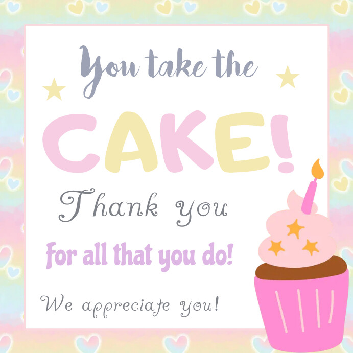 Example Cake Tag Copy of Take the Cake Tags | PosterMyWall