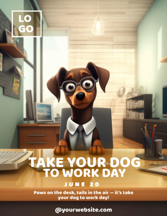 Take Your Dog To Work Day Template  Flyer (us Letter)