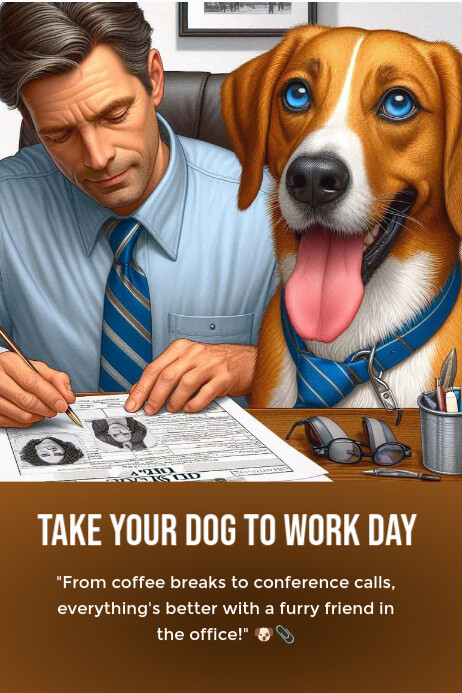 Copy of Take your dog to work | PosterMyWall