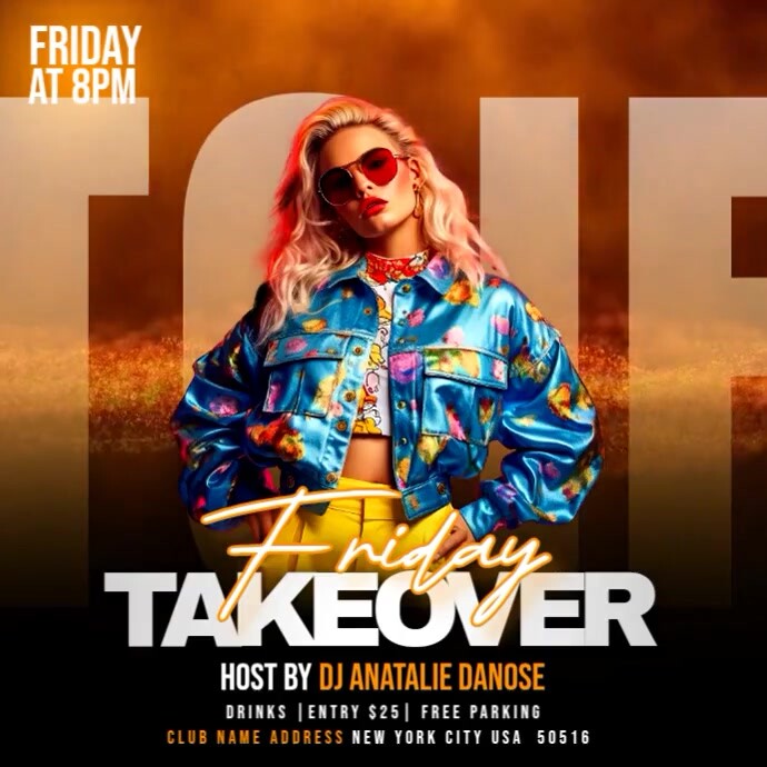 Takeover Party Instagram Post template