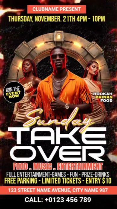 Takeover Party Instagram Reel template