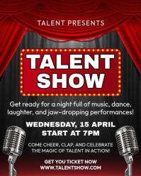 Red Talent Show Instagram Portrait Template