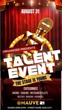 Talent Event Digital Display (9:16) template