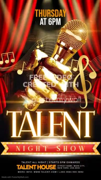 Talent night show Modelo | PosterMyWall
