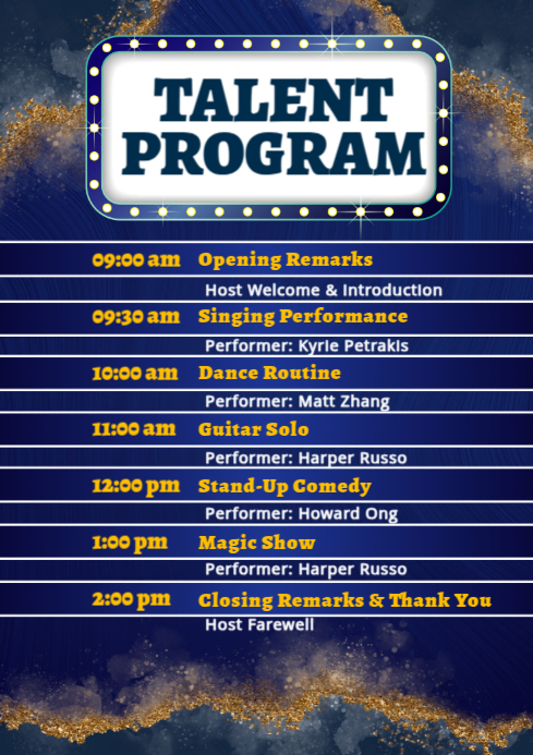 Copy of Talent Program Flow | PosterMyWall