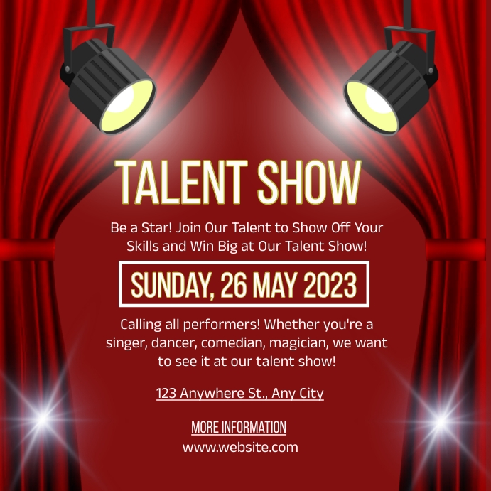 Talent show ad,talent show invitation Template | PosterMyWall