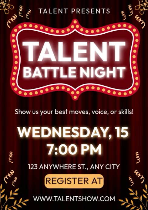 Talent Show Ads Template | PosterMyWall