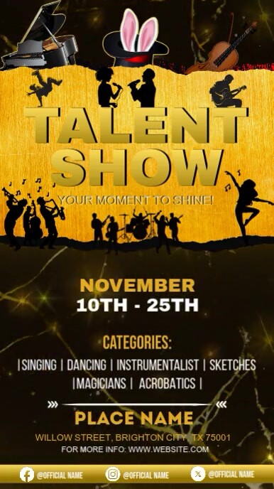 Talent Show Ads Digital Display (9:16) template