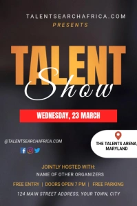 talent show advert flyer Grafica Tumblr template