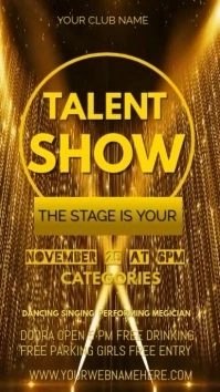 talent show and musical contest Short YouTube template