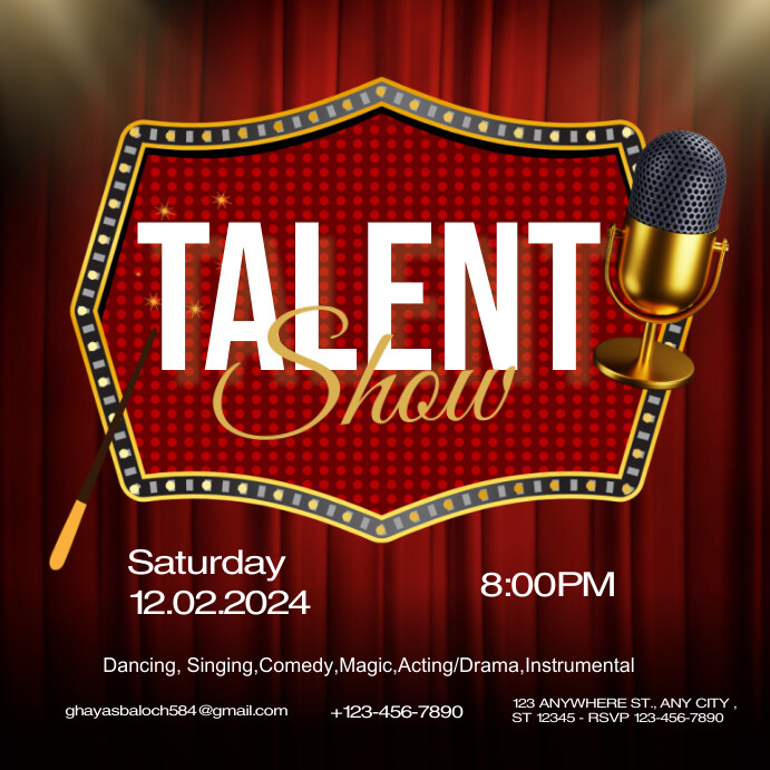Modèle Talent show competition | PosterMyWall