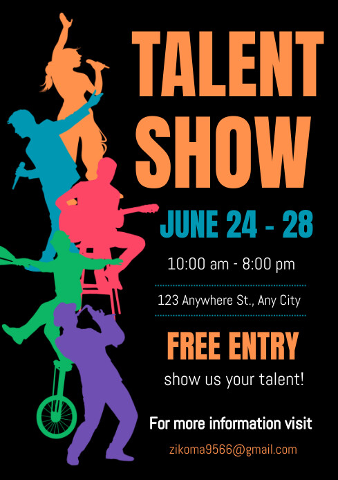 Talent show A4 template