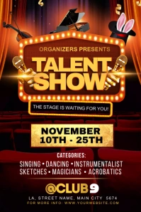 talent show Póster template