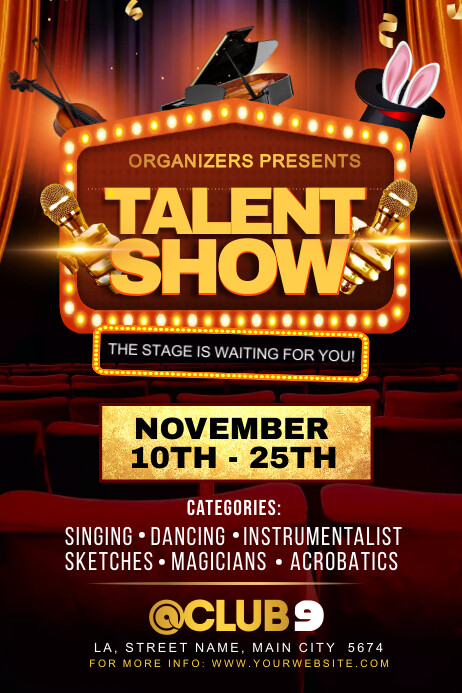 Talent Show Program Template Talent Show PTO Today