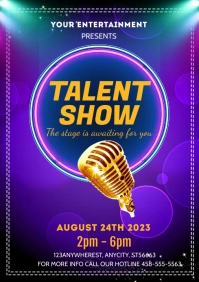 TALENT SHOW A3 template