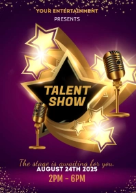 TALENT SHOW A3 template