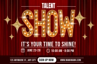 talent show Label template