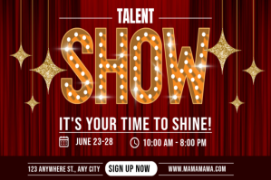 talent show Label template