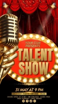 Talent Show Digital Display (9:16) template