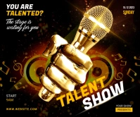 Talent show Large Rectangle template