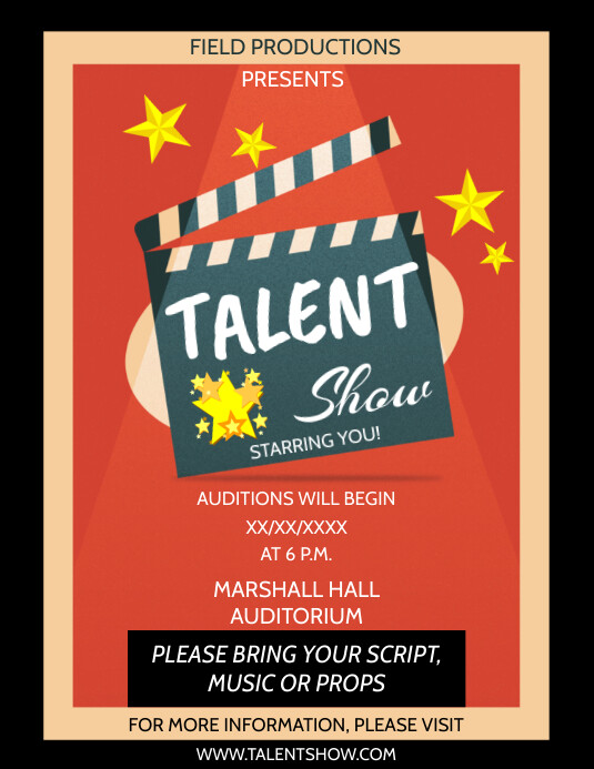 Talent Show Template Postermywall
