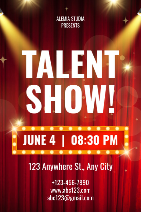Talent Show Template PosterMyWall talent-show-template-postermywall
