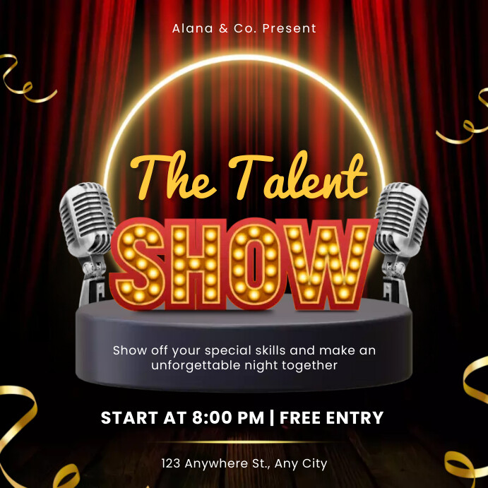 Talent Show Template | PosterMyWall